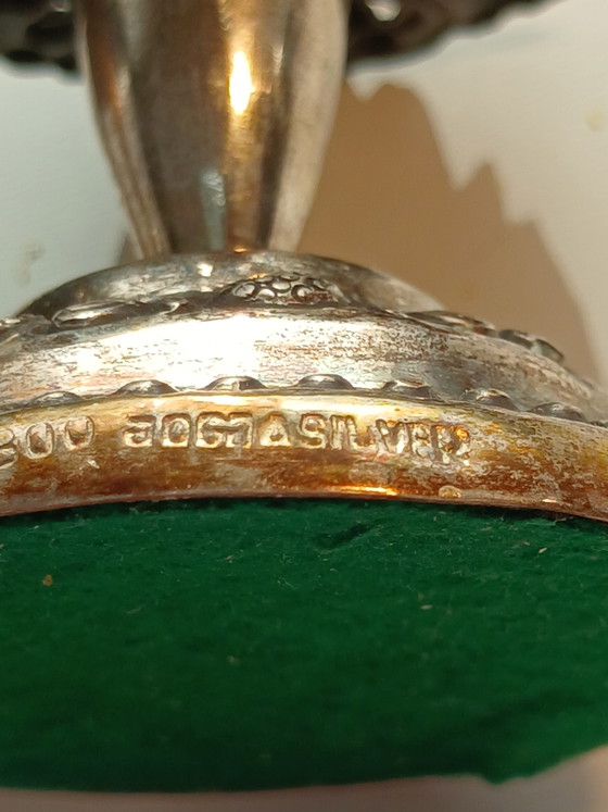 Seltene Kerzenhalter Massivsilber 800 Komplett In Originalverpackung Indonesien (photo 12 of 14)