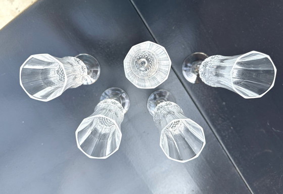 Image 1 of 5 flûtes à champagne Cristal d'Arques modèle Lonchamp Vintage