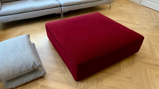 B&B Italia Ottomaanse bordeauxrode stof 90x90cm – 3-5 zitsbanken, Textile (photo 3 of 5)