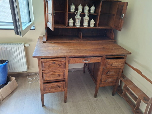 Scrivania antica in legno con prolunga – bureau, Wood