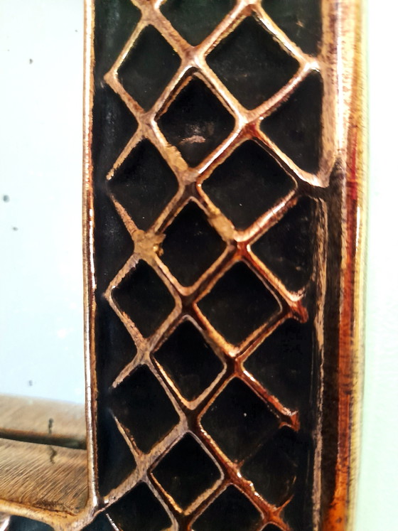 Image 1 of Miroir en céramique , Hendrik Thomas , Vallauris 1970