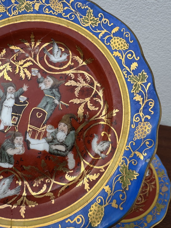 Image 1 of Assiettes de Noël porcelaine Meissen anciennes 