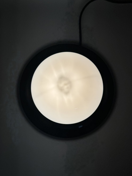 Image 1 of Plastic ceiling lamp in a modern black and white design