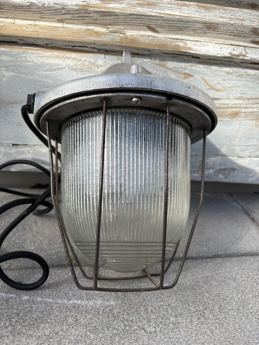 Vintage Industrial Bunker Ceiling Light