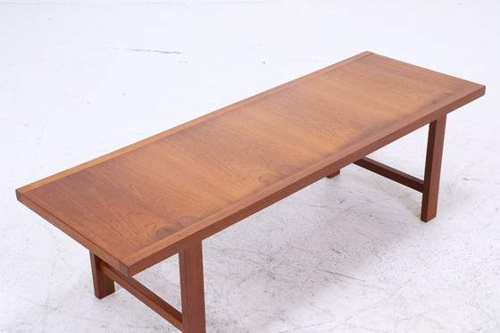 Image 1 of Beautiful vintage teak coffee table | Mid - Century side table Telephone table 60s retro living room #09-04