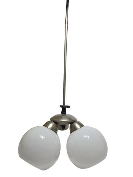 Kroonluchter in postmoderne stijl, Polen, jaren 1960 – Glass, Metal (photo 2 of 10)