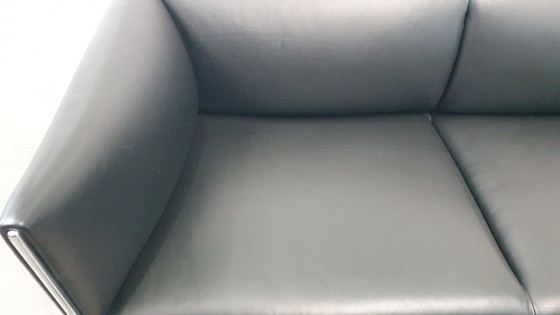 Image 1 of Asienta Design Sofa 3Z Black Leather Wilkhahn Jehs & Laub 2019