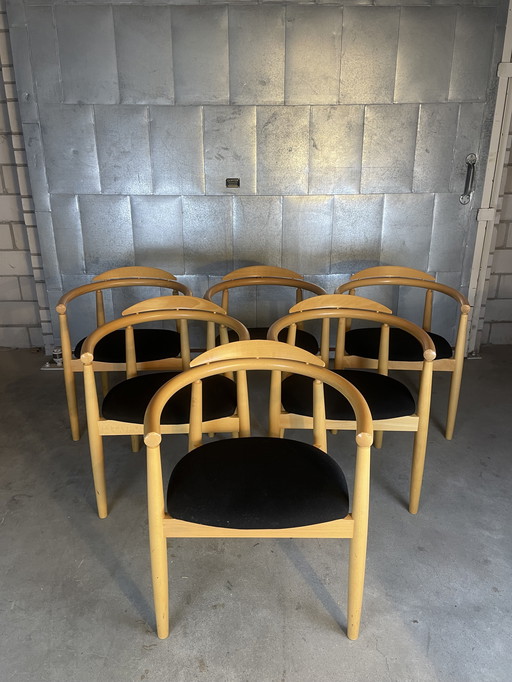 6X Hans Thyge Raunkjær Armchair Model 525