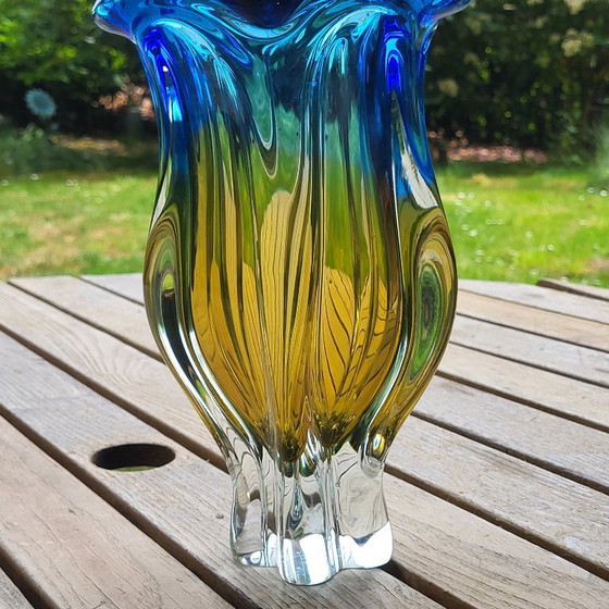 Image 1 of Large crystal vase signed by Josef Hospodka, vintage 1960s/70s