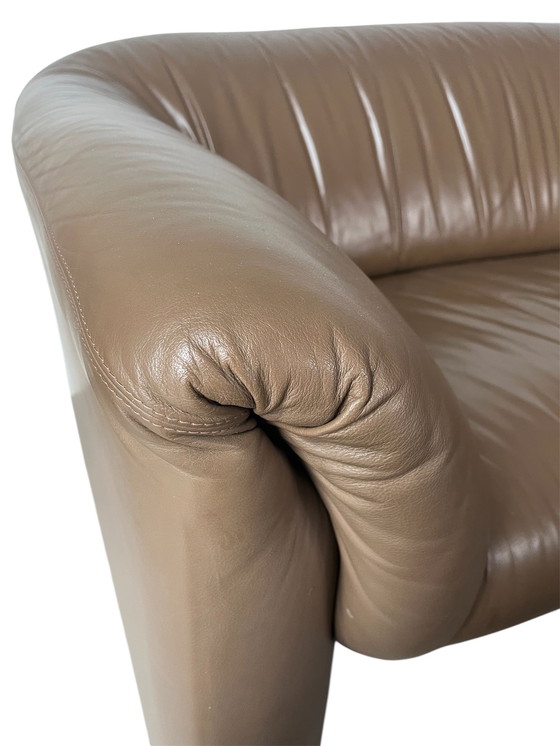 Image 1 of Bankstel Leolux Mink, 2-zits y 3-zits, luz bruin leer