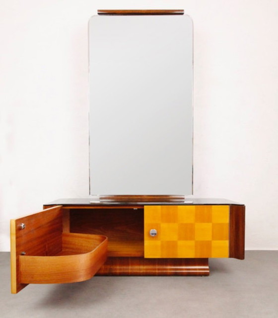 Image 1 of Miroir avec toilettes cosmétiques « Échiquier »