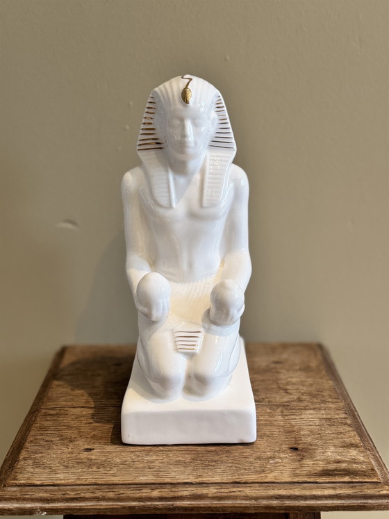 Image 1 of Ensemble de bustes égyptiens vintage – Style Hollywood Regency – céramique – années 1950/1960