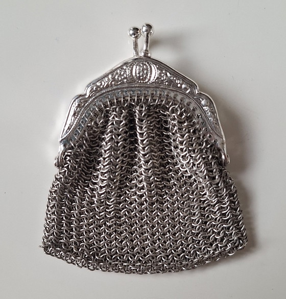 Image 1 of Antike silberne Kettenhemd-Geldbörse