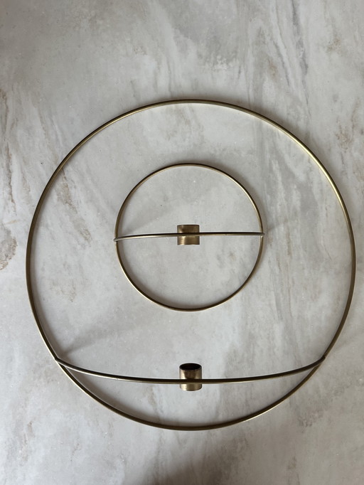 2x POV Circle L & S Messing-Kerzenhalter