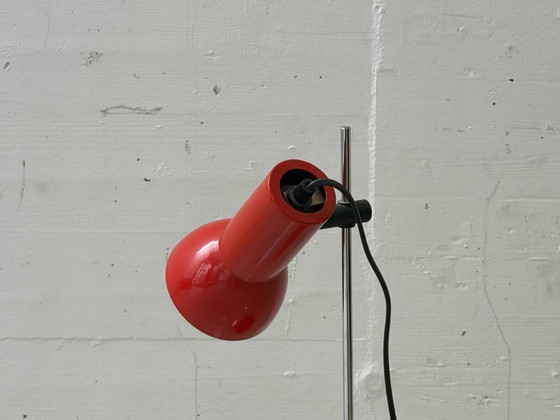 Image 1 of Lampada da tavolo di design rossa in metallo, anni '70