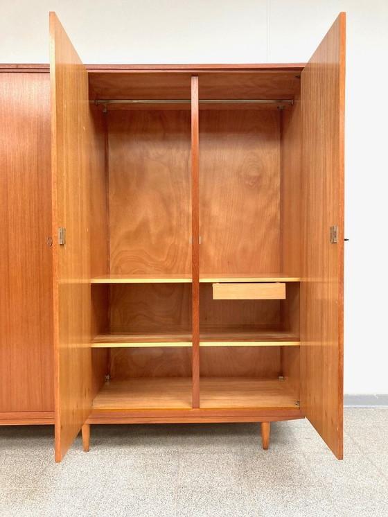 Image 1 of Vintage mid-century teak kledingkast 1960's