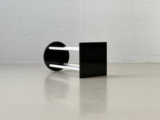 Image 1 of Set consisting of a standing table model 4581 with two Polo bar stools by Anna Castelli Ferrieri for Kartell, Italy, 1980s