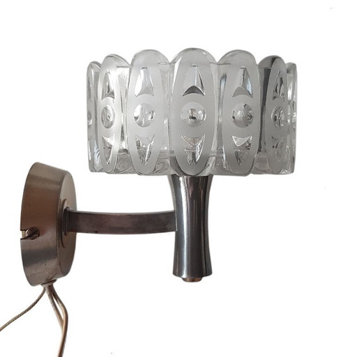 Mid-Century Modern Cut Crystal Wall Lamp, 1960s – wandlampen, Metal