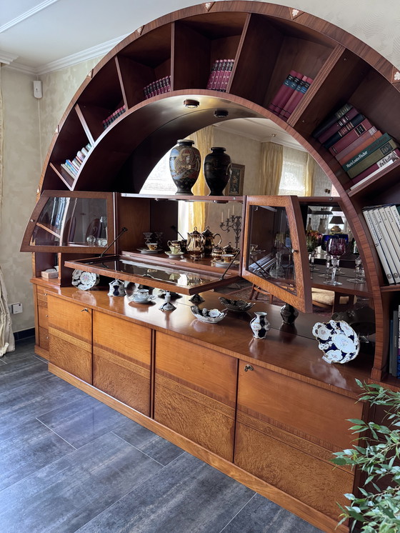 Image 1 of Esclusiva parete attrezzata di design Carpanelli – vero legno, madreperla, illuminazione