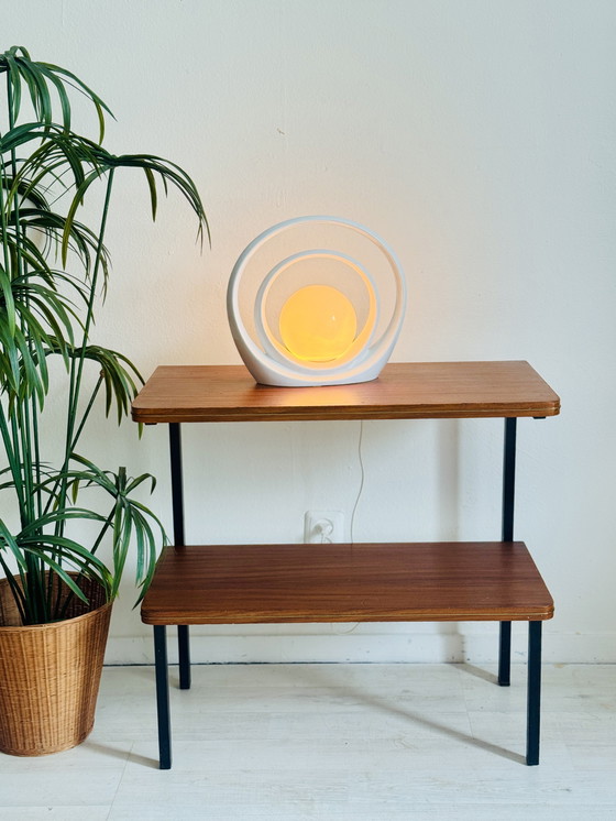 Image 1 of Vintage halo lampje van witte keramiek