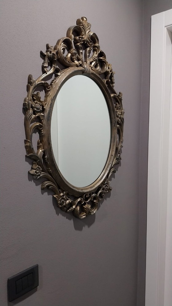 Image 1 of Ovale Barok Spiegel Antiek Goud 58x84 Cm Sierlijst
