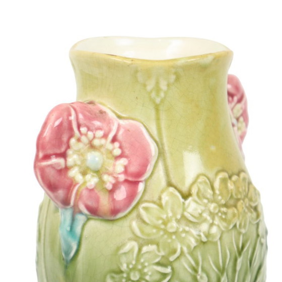 Image 1 of Art Nouveau Vaas Majolica Gustave De Bruyn