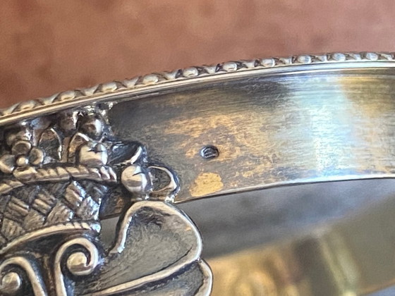 Image 1 of Porte Condiments Argent Massif Ciselé 900 Directoire 1800 Orfèvre AT Paris