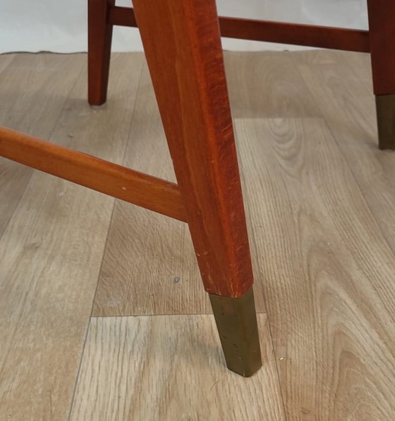 Image 1 of Set von 4 Teakholz-Esszimmerstühlen - Ende des 20. Jahrhunderts