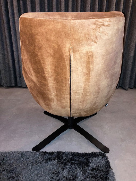 Image 1 of 2x Poltrona girevole Charles, Poltrona bassa, Rivestimento: Tessuto gruppo E / Adore / Cognac 28