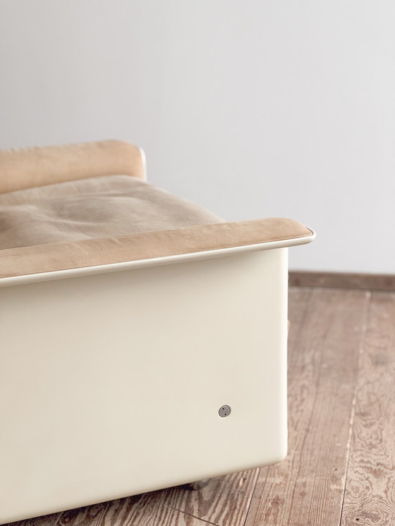 Image 1 of Sedia da salotto moderna di metà secolo in fibra di vetro e pelle scamosciata di Dieter Rams per Vitsoe, Germania, 1960