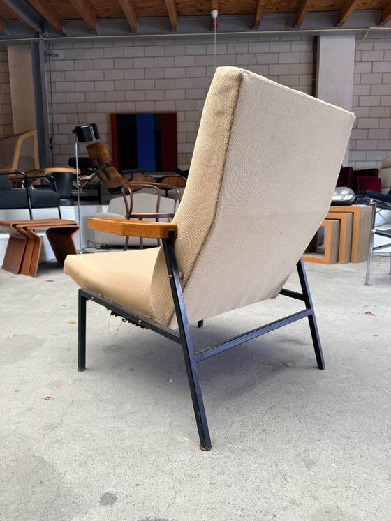 Vintage 't Spectrum fauteuil,  Martin Visser, Textiel, Metaal, Beige (foto 8 van 12)