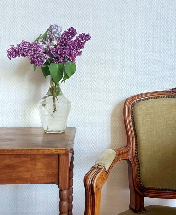 Image 1 of Louis XV groene cabriolet fauteuil