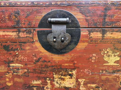 Coffre de mariage chinois ancien – opbergkast, Wood (photo 2 of 5)
