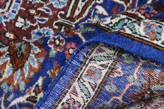 Image 1 of Toile persane originale nouée à la main à Tabriz, patine bleue, style vintage, 332 x 219 cm