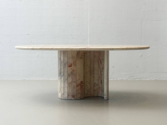 Mesa de comedor de cuarzo rosa, fabricada en Italia en la década de 1980. – made in italy, Mesas de comedor (photo 10 of 17)