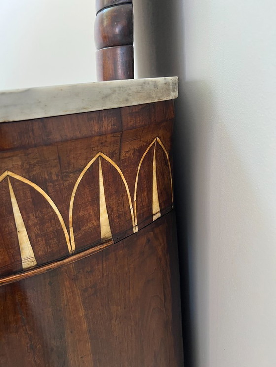 Image 1 of Cassettone - Noce - Comò con specchiera