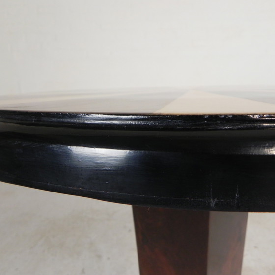 Image 1 of Art Deco Style Table With Different Types of Inlaid Wood