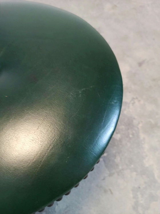 Vintage tripod vinyl stool – Skai, Wood (photo 13 of 13)