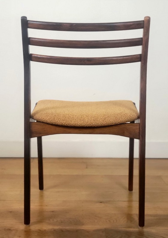 Image 1 of Set va 4 vintage Deense stoelen van Vestervig Eriksen in palissander