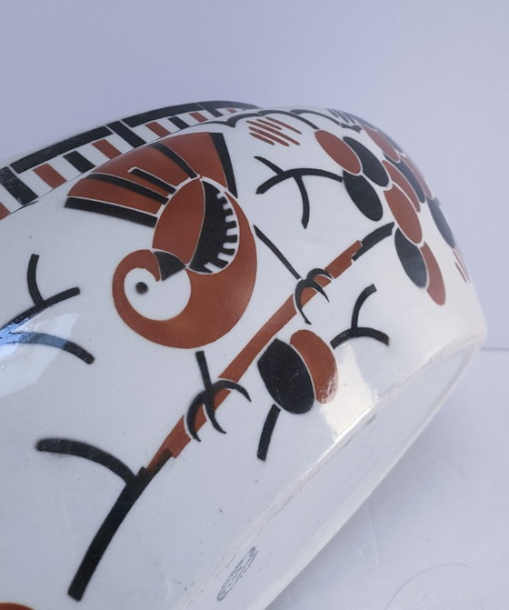 Image 1 of Jardinera Art Déco "Ceylon", loza K&G Lunéville