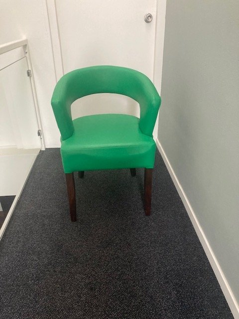 8 Green Skai Chairs