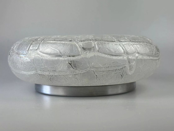 Image 1 of Lámpara de techo Plafoniere Ice Glass Doria Alemania, años 60 y 70, diseño de la era espacial