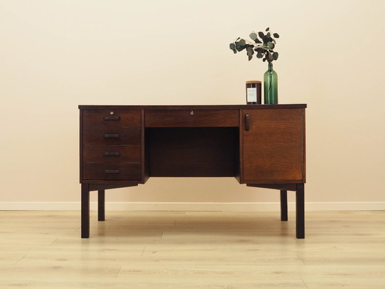 Image 1 of Schreibtisch aus Eiche, dänisches Design, 1970er Jahre, hergestellt in Dänemark
