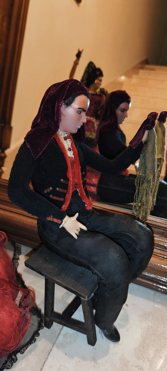 Paire de danseuses de flamenco, 48 cm, vintage espagnoles, Marin Chiclana – Objets déco, Plastic, Textile (photo 2 of 15)