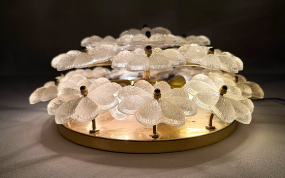 Image 1 of Grande lampada da parete/apparecchio da parete floreale di Ernst Palme, 1960