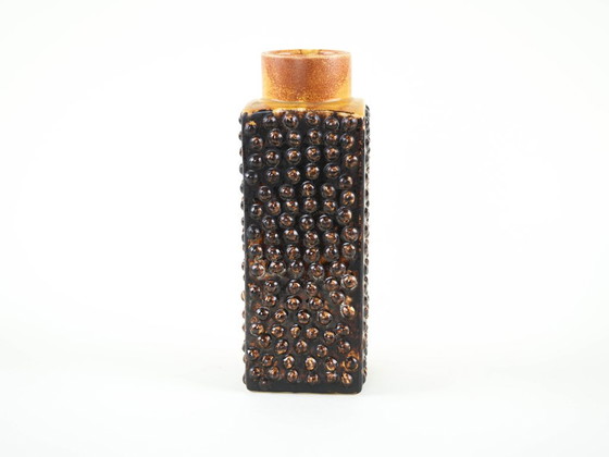 Ceramic vase, West Germany, 1970s, manufactured by P.M. Keramik, Brown, Vintage (photo 2 of 7)
