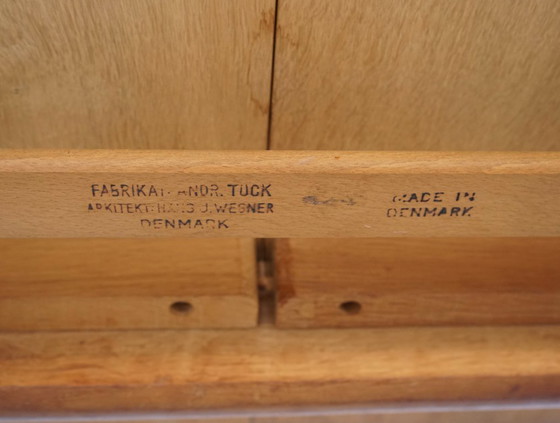 Image 1 of Table de salle à manger extensible en chêne Hans J. Wegner Modèle AT 310 par Andreas Tuck,1960s