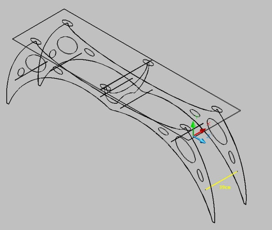 Image 1 of Mesa de cristal de diseño noruego único.