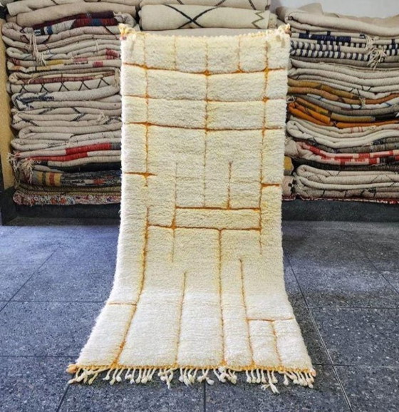 Image 1 of Tapis Beni Ouarain en laine authentique 250cmx100cm