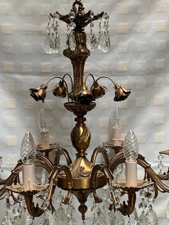 Kroonluchter – Crystal, Brass (photo 4 of 11)
